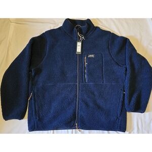 NWT Men's Alpine Design Full Zip Sherpa Mountain Lake Blue Size XL